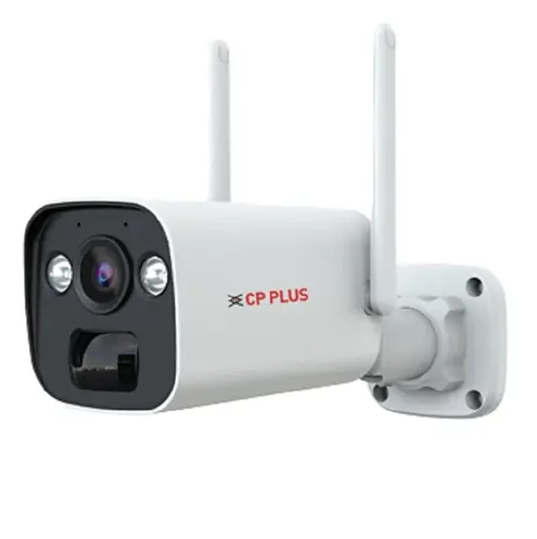 CP PLUS ezyKam+ Bullet CCTV Security Camera (Two Way Audio, CP-V32G, White)